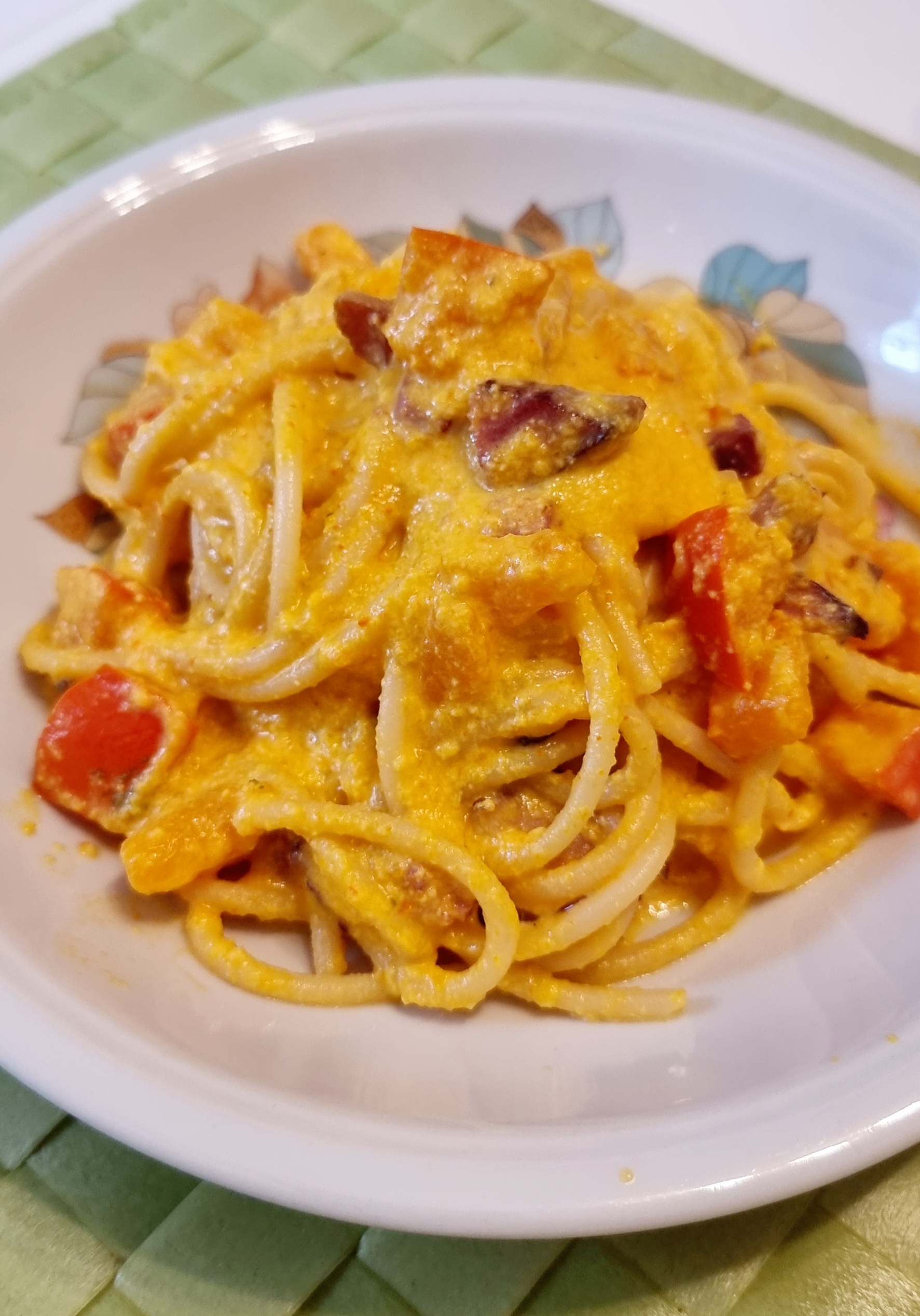 Kürbis-Carbonara