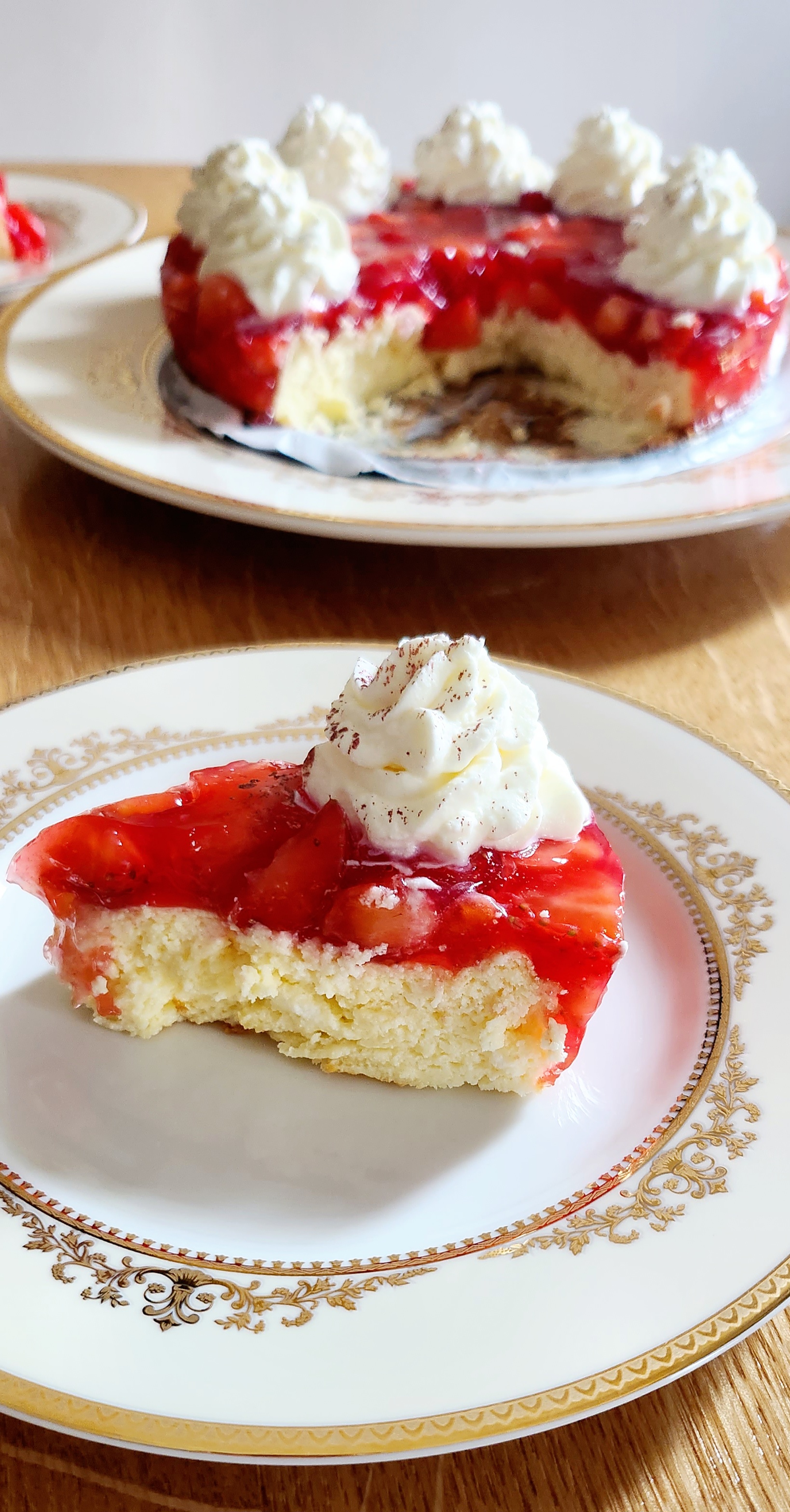 Käsekuchen mit Erdbeeren